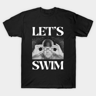 Swimmer Tee | Let's Swim | Black T-Shirt